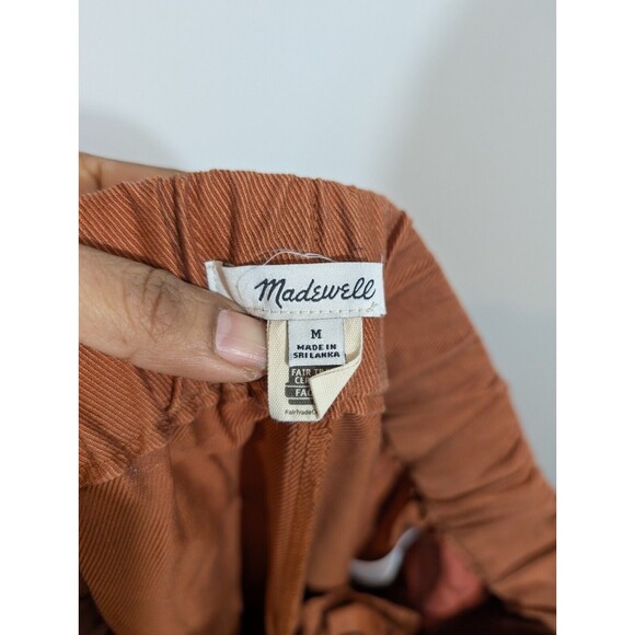 Madewell Pants Women Sz M Burnt Orange High Rise Cropped Trousers‎ - Picture 6 of 9